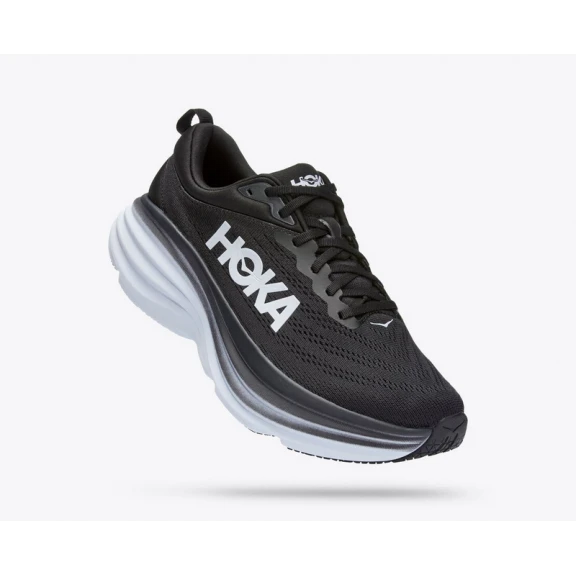 Zapatillas Running Hoka Bondi 8 Negro Blanco Hombre 3 Zapatillas Running Hoka Bondi 8 Negro Blanco Hombre - Imagen 3