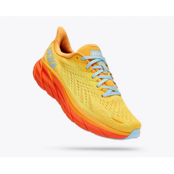 Zapatillas Running Hoka Clifton 8 Amarillo Naranja Hombre 4 Zapatillas Running Hoka Clifton 8 Amarillo Naranja Hombre - Imagen 4