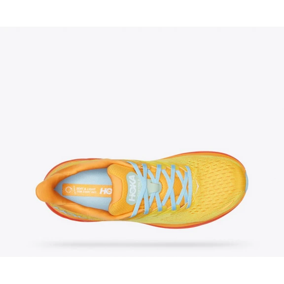 Zapatillas Running Hoka Clifton 8 Amarillo Naranja Hombre 7 Zapatillas Running Hoka Clifton 8 Amarillo Naranja Hombre - Imagen 7