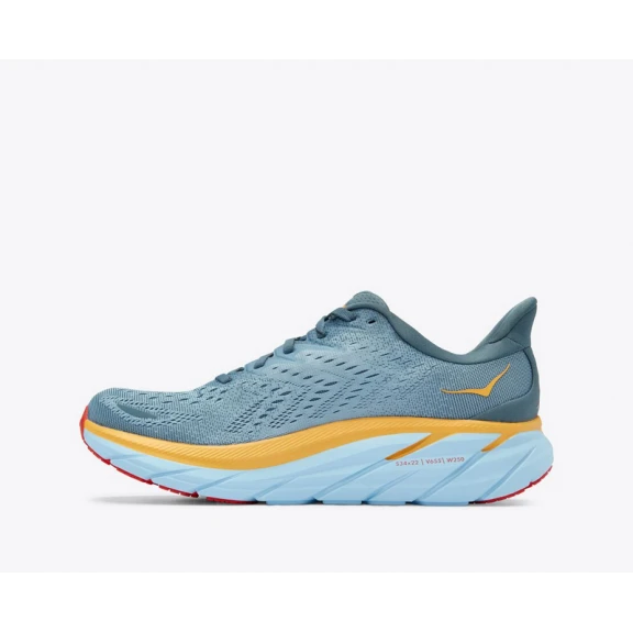 Zapatillas Running Hoka Clifton 8 Azul Amarillo Hombre 2 Zapatillas Running Hoka Clifton 8 Azul Amarillo Hombre - Imagen 2