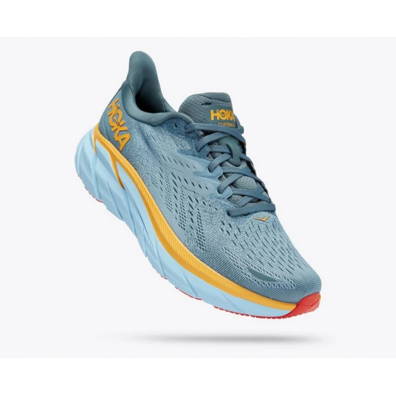 Zapatillas Running Hoka Clifton 8 Azul Amarillo Hombre 4 Zapatillas Running Hoka Clifton 8 Azul Amarillo Hombre - Imagen 4