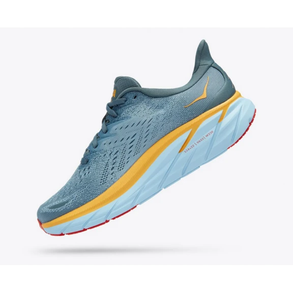 Zapatillas Running Hoka Clifton 8 Azul Amarillo Hombre 5 Zapatillas Running Hoka Clifton 8 Azul Amarillo Hombre - Imagen 5