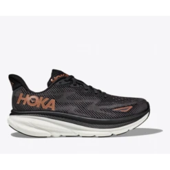 Zapatillas Running Hoka Clifton 9 Negro Bronce Mujer