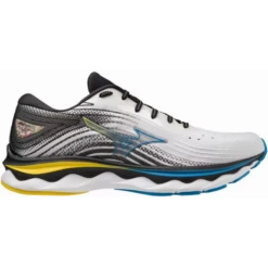 Zapatillas Running Mizuno Wave Sky 6 Blanco Amarillo Azul Hombre