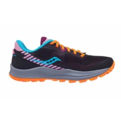 Zapatillas Running Saucony Peregrine 11 Negro Malva Mujer